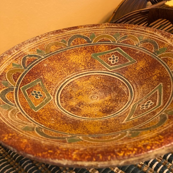 Aztec Inspired Bowl W/Stand - Picture 3 of 10